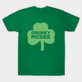 Drunky McGee St. Patrick's Day Clover T-Shirt